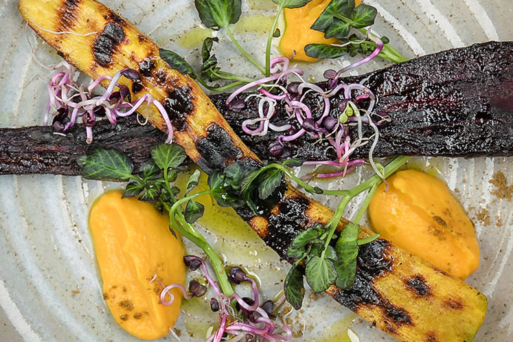 Geroosterde winterwortel komijn radijsscheuten