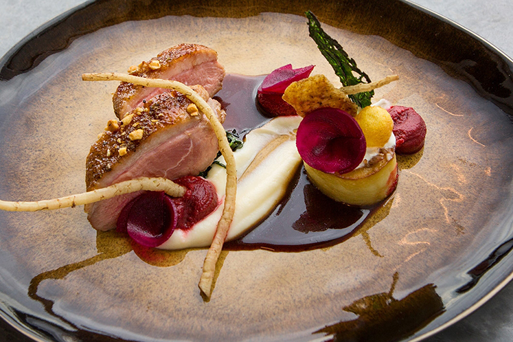 Boerderijeend in karamel