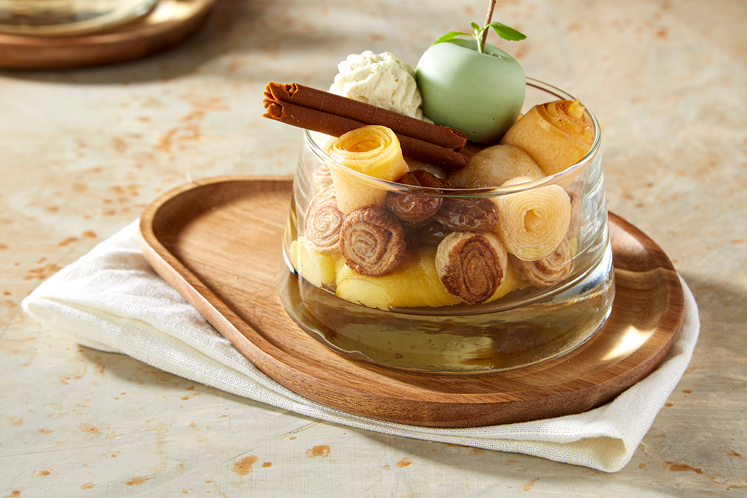 Appeltaart in een glas