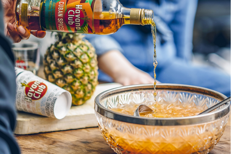 Spiced Rum Punch Bowl
