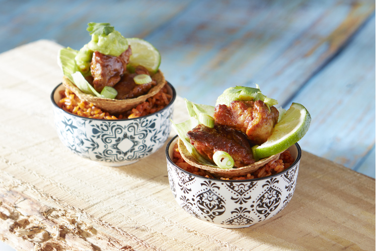 Pollo adobo & cheesy avocado