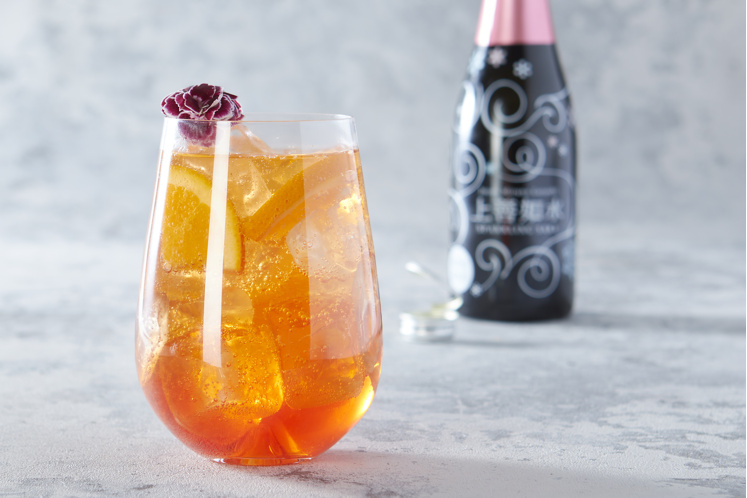 Saké, Aperol, perzik & jasmijn