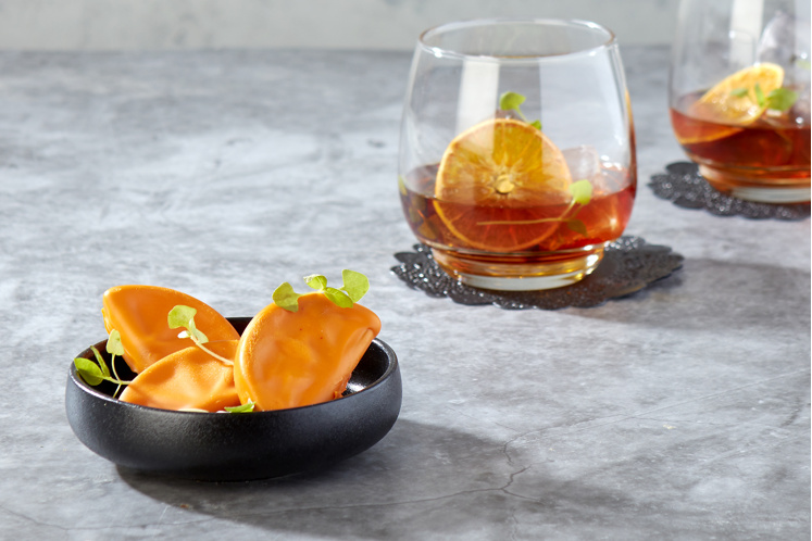 Tapa met chocolade & sinaasappel