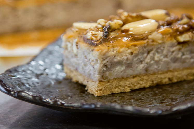 Cheesecake noten met karamelgelei