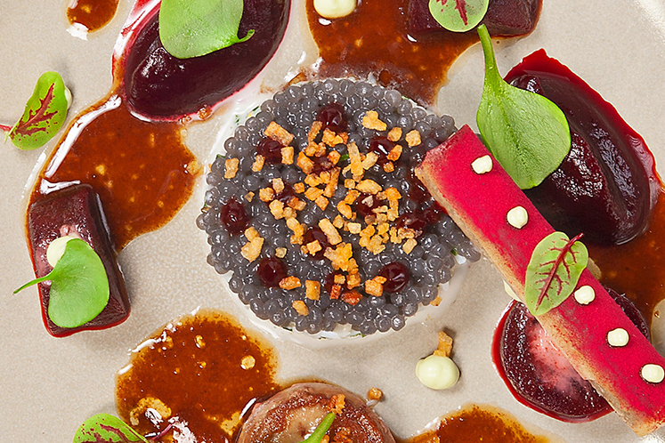 Noordzeekrab met foie gras