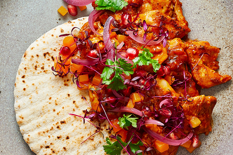 Pitabroodjes met vegetarische madras