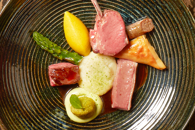 Proeverij van lamsvlees