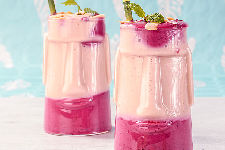 Smoothie framboos, mango en braam