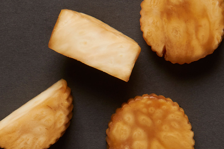 Sous-vide gegaarde knolselderij