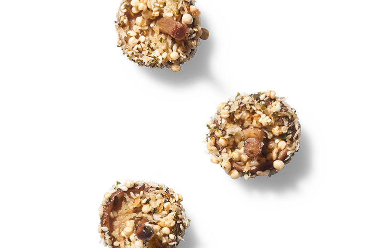 Shiitake met kruidenkorst