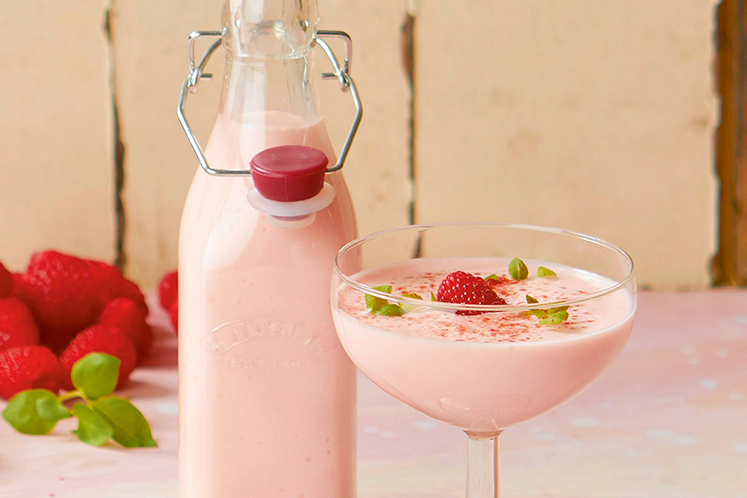 Rabarber- en aardbeismoothie