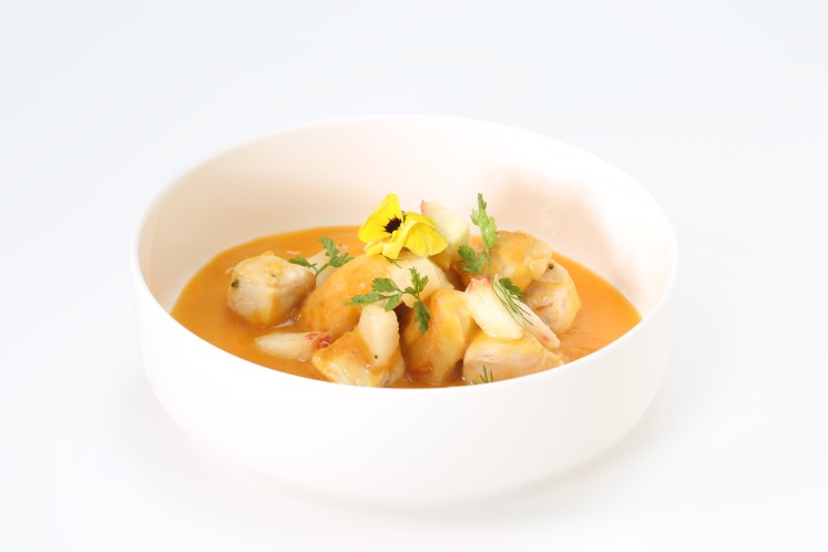 Kipfilet met perzik en witte wijn