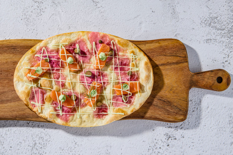 Flammkuchen smokey zalm