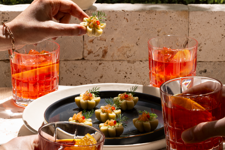 Wind 3D-pasta met zalm en avocado