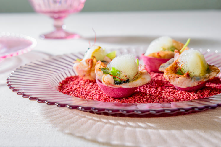 Coupes croustillantes au carpaccio de poulpe — extra image