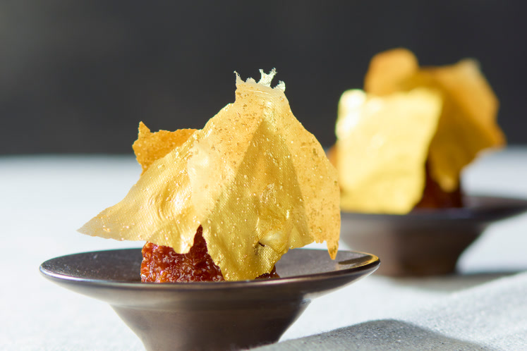 Eetbaar krokant gouden papier