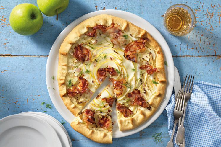 Galette met venkel en spek