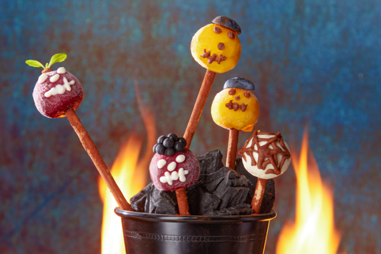 Halloweenlolly’s van witte chocolade