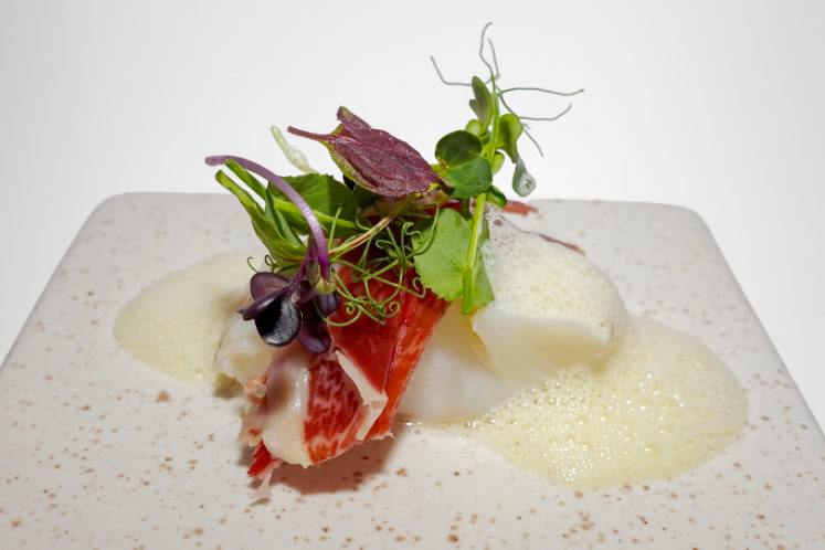 Cod loin with Paleta Bellota and beurre blanc