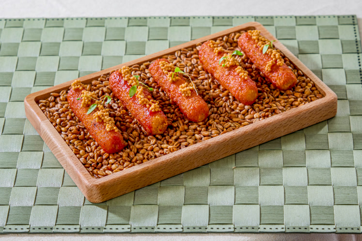 Mozzarella kroketten met ketchup van San Marzano