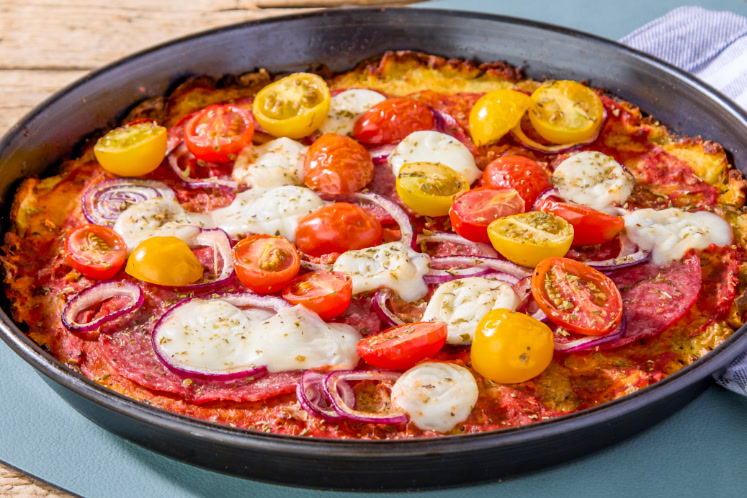 Pizza smashed potatoes