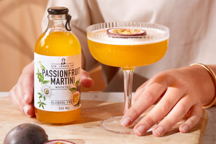 Sir James 101 Passionfruit Martini mocktail
