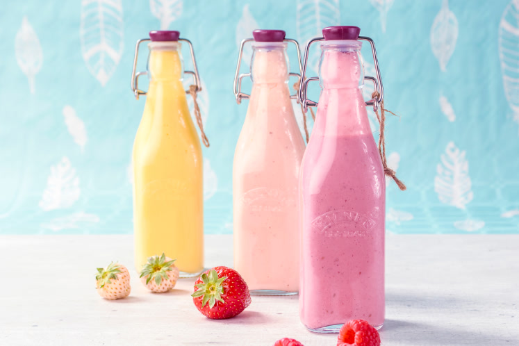 Smoothie framboos en aardbei — extra image