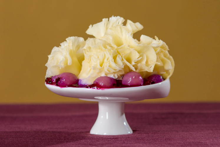 Tête de Moine met druiven & hibiscus