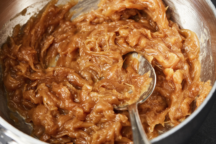 Geroosterde uien puree met steranijs