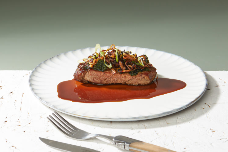 Entrecote met een kalfsjus van La Trappe Quadrupel