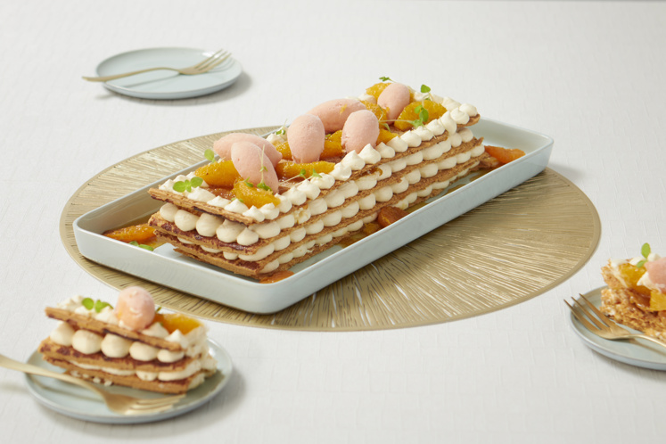 Millefeuille en sinaasappel