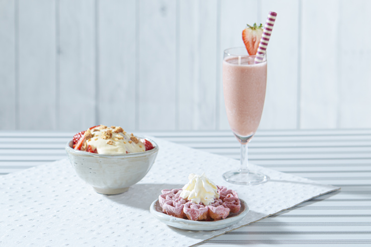 Proeverij van aardbeien