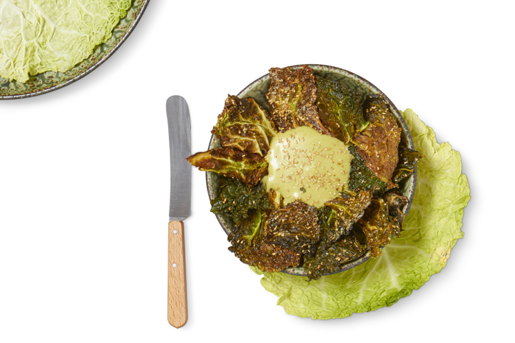 Krokante koolbladeren