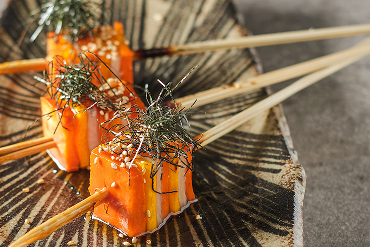 Kushiyaki van herfstgroenten