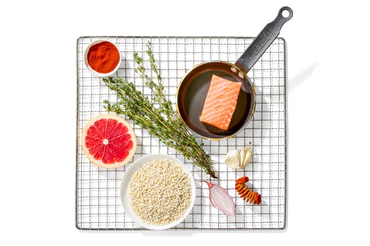 Lachs, Grapefruit und Perlgraupen — extra image