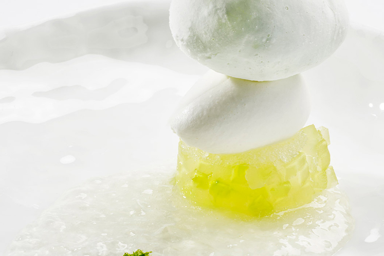 Lemon ice cream – mint - apple