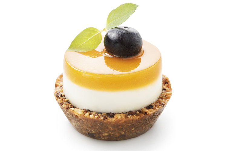 Panna cotta met abrikozenkaramel petitfour